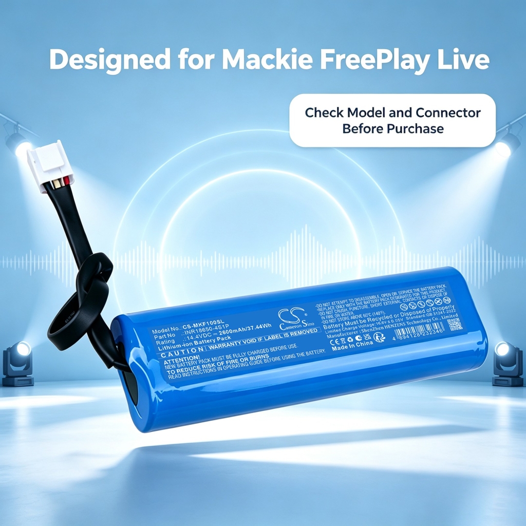 Baterie kompatibilní s Mackie FreePlay Live Live 150W 2ch Personal PA System CS-MKF100SL