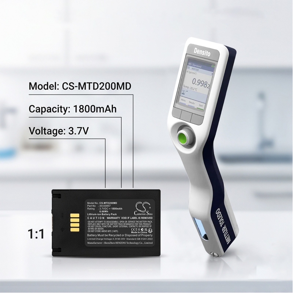 Baterie pro Mettler Toledo Densito Portable Density Meter Density2Go
