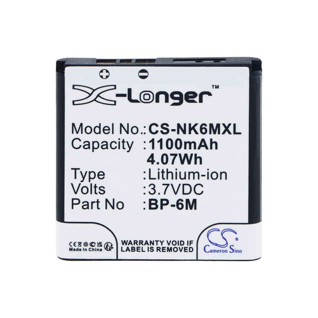 Baterie kompatibilní s Nokia 3250 3250 XpressMusic CS-NK6MXL