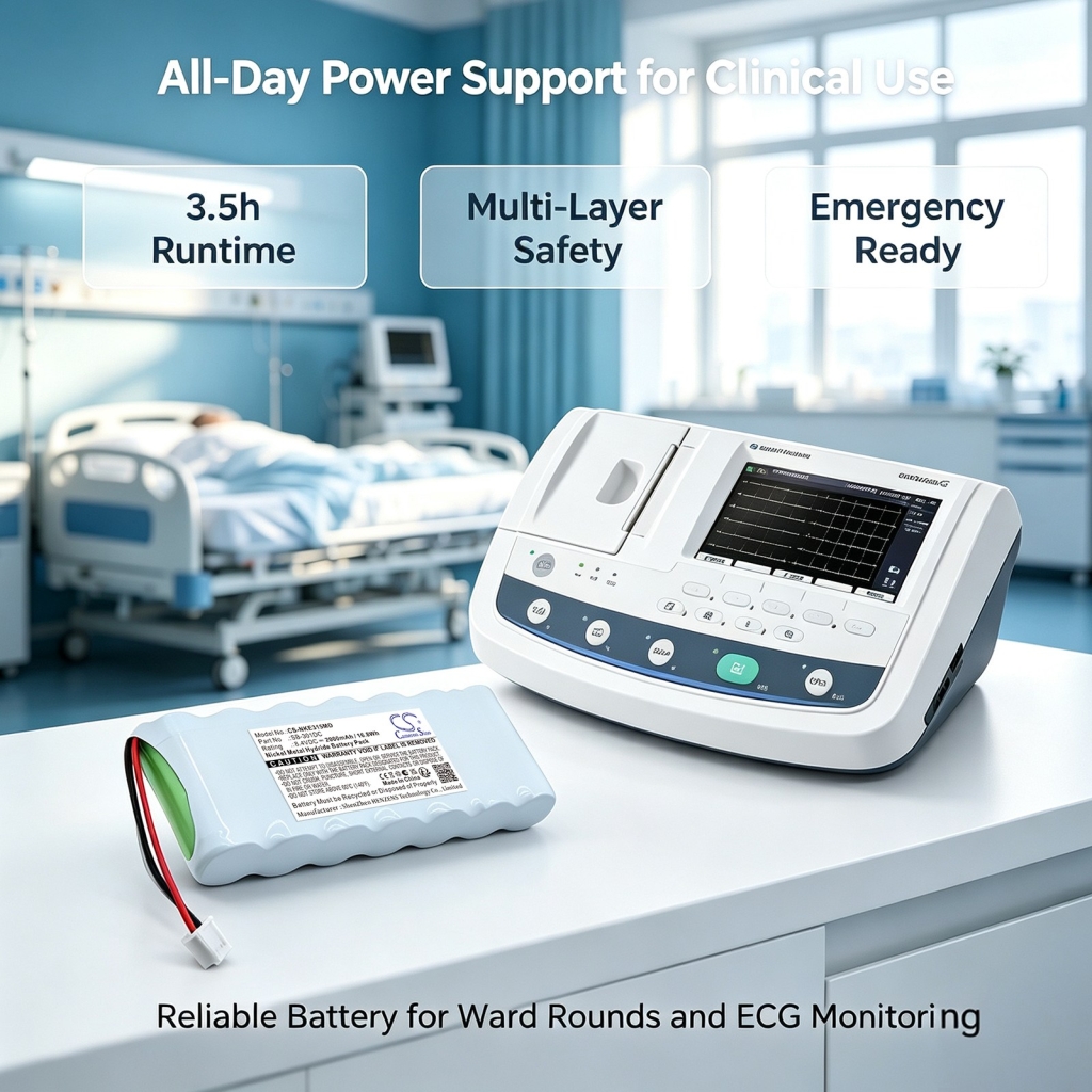 Baterie kompatibilní s Nihon Kohden ECG-3150 Cardiofax C CS-NKE315MD