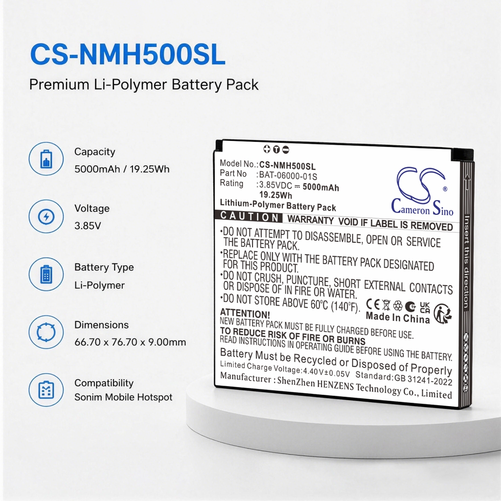Baterie kompatibilní s Sonim CS-NMH500SL