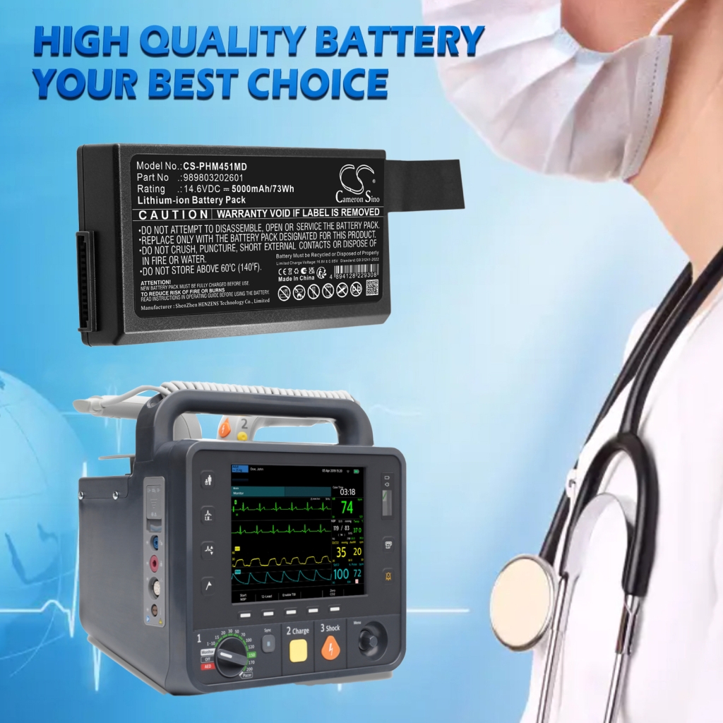 Baterie pro Phillips Monitor Intrepid RX