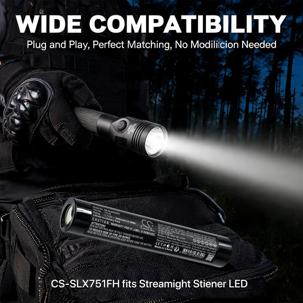 Baterie kompatibilní s Streamlight Stinger LED CS-SLX751FH
