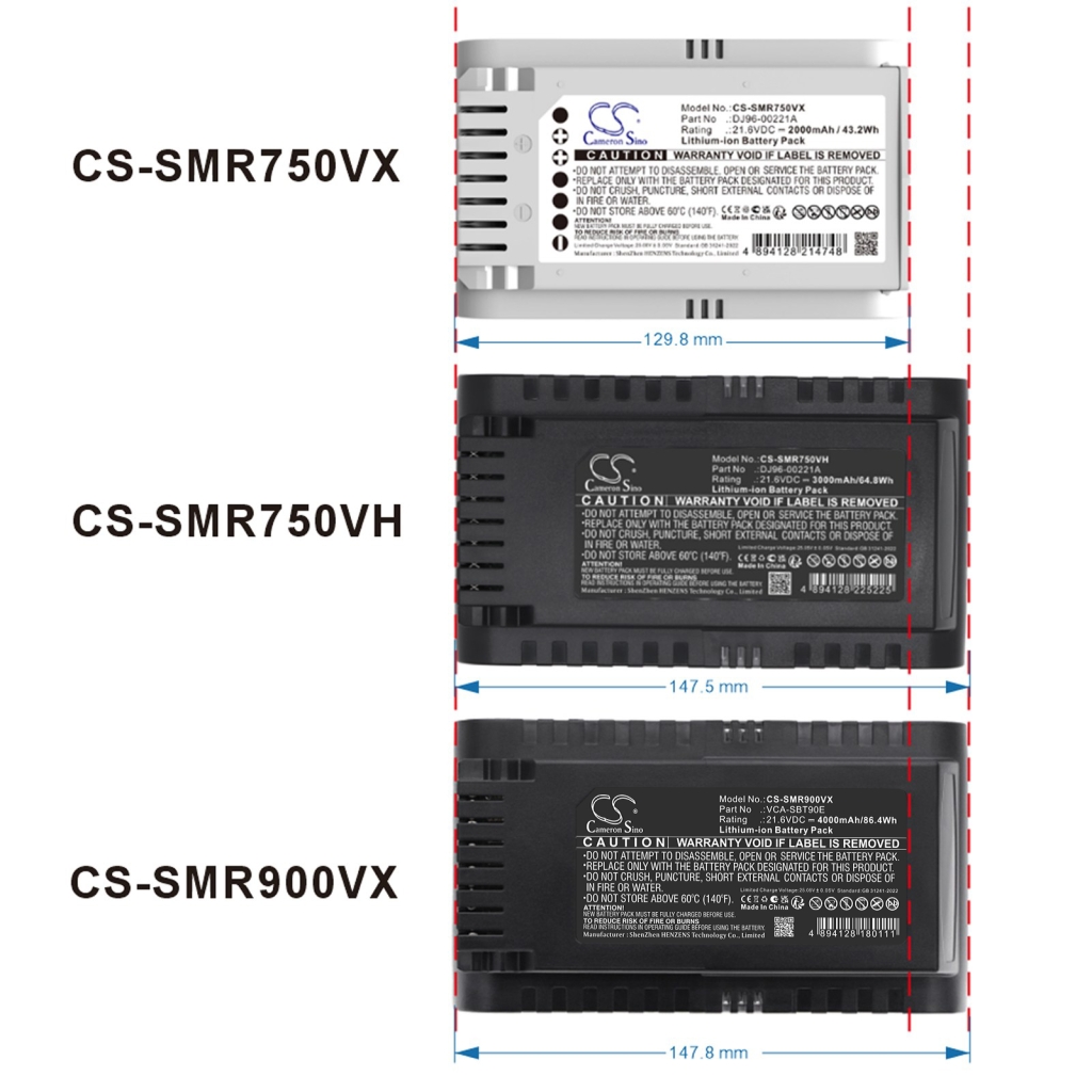 Baterie kompatibilní s Samsung Jet 70 70 Easym VS15T7033R4/SH 70 Light CS-SMR900VX