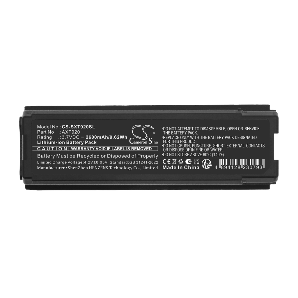 Baterie kompatibilní s Shure Axient AXT400 receiver CS-SXT920SL