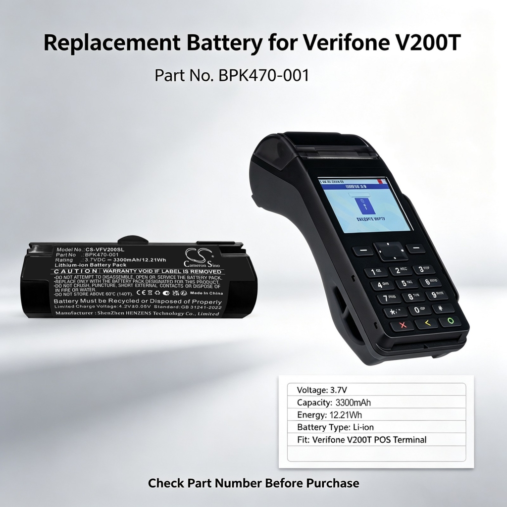 Baterie Nahrazuje Verifone BPK470-001