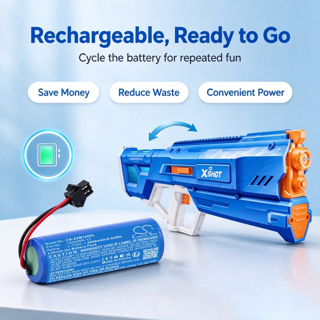Baterie pro Zuru X-Shot Motor Soakers Mega Pulse Water Gun
